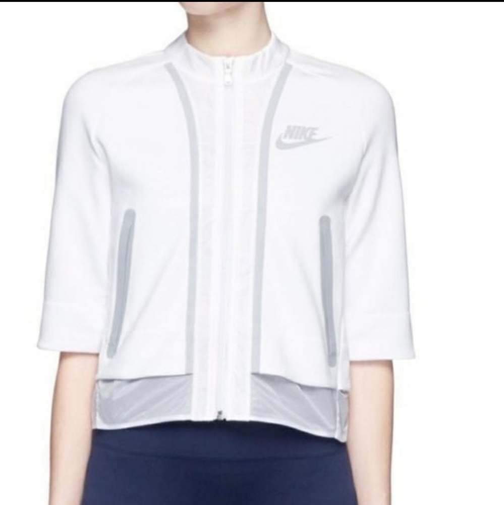 Nike Tech Fleece Splatter Crop Zip Jacket